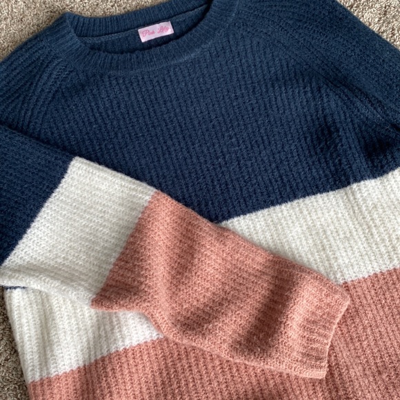 Pink Lily Boutique color block sweater - Picture 12 of 13